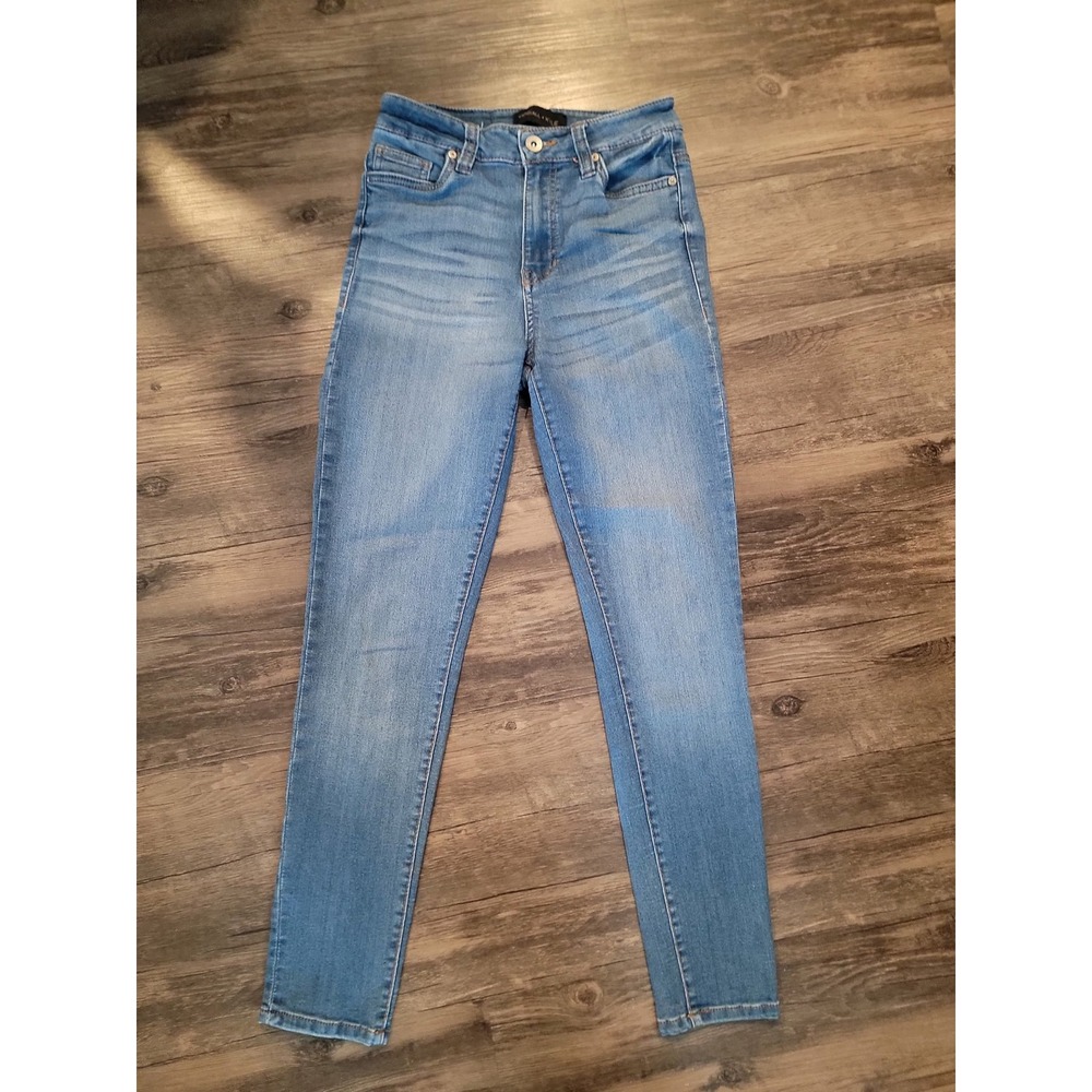 Kendall + Kylie The Kontour High Rise Skinny Jeans Blue Medium Wash Size 1/25